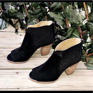 LUCKY BRAND Perforated Suede Ankle Bootie